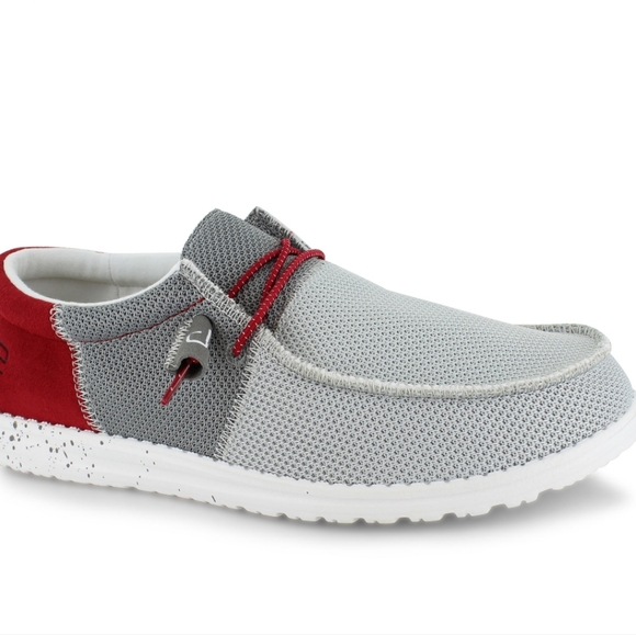 HEY DUDE WALLY TRI SOX  RED AND GREY - Picture 7 of 8